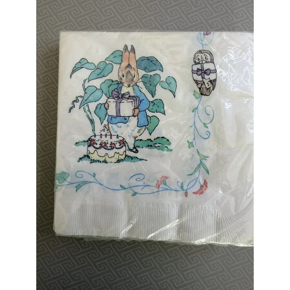 Vintage 1998 Beatrix Potter Friends Paper Plates & Napkins C.R. Gibson New Pkgs